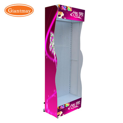 Cremalheira de Pegboard do metal com exposição da loja da luz do diodo emissor de luz