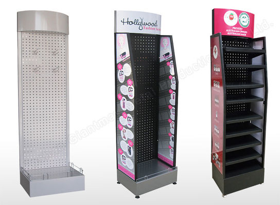 Exposição de suspensão da cremalheira do metal das ferramentas do assoalho dos ganchos do suporte de Pegboard