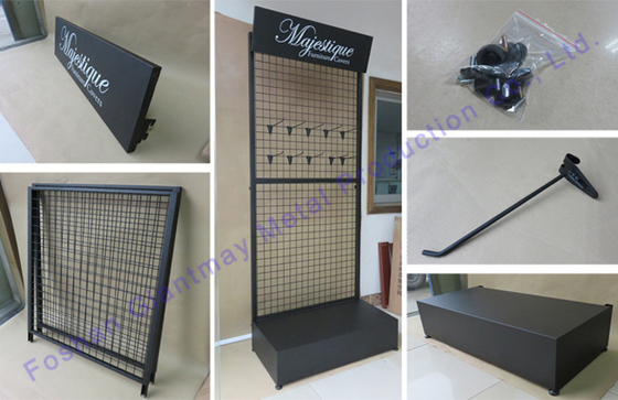 Prateleira elegante do metal da loja varejo para a exposição da cremalheira de fio da peúga