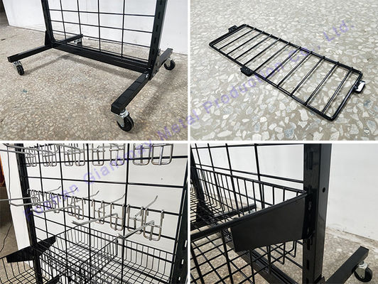 Cremalheira de fio da exposição do suporte da peúga do retalho da prateleira da luva