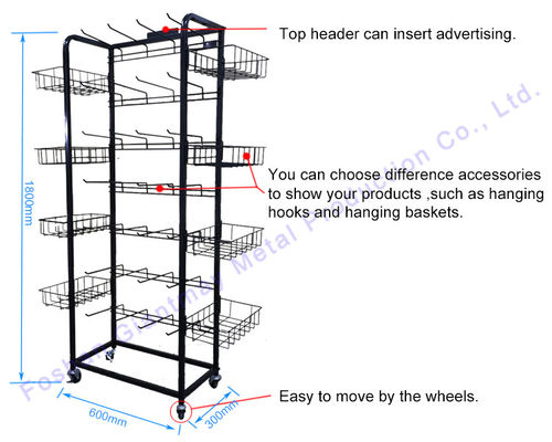 Batata Chip Display Candy Stand Wire Mesh Basket Shelf