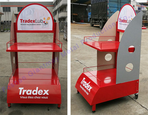 Cremalheira de exposição do óleo de suporte da exposição do lubrificante de 2 séries