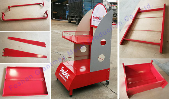 Cremalheira de exposição do óleo de suporte da exposição do lubrificante de 2 séries