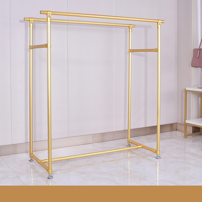 Suporte de exposição de aço inoxidável de suspensão da roupa da cremalheira de pano da sala de exposições da loja
